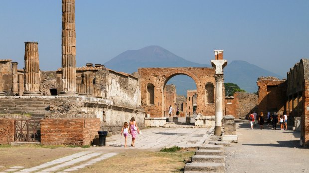 The Temple of Jupiter in Pompeii.