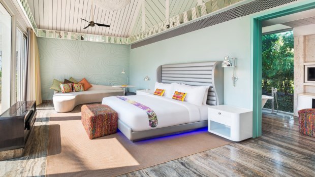 Spacious, modern luxury: A room at W Hotel Goa.