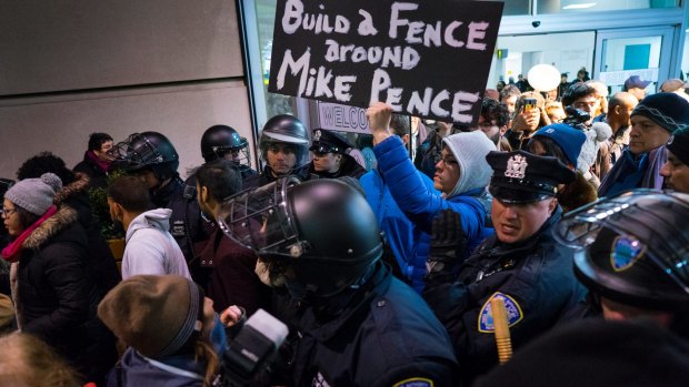 Wild scenes at John F. Kennedy International Airport in New York after President Donald Trump signed an executive order.