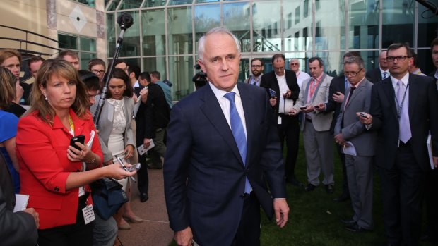 Malcolm Turnbull announcing he intended to challenge Tony Abbott in September 2015.
