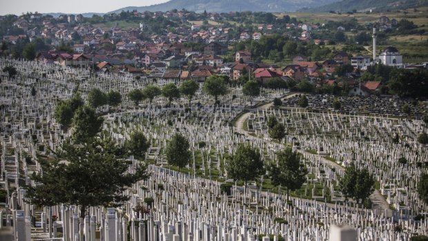 The city cemetery in Sarajevo, Bosnia and Herzegovina.