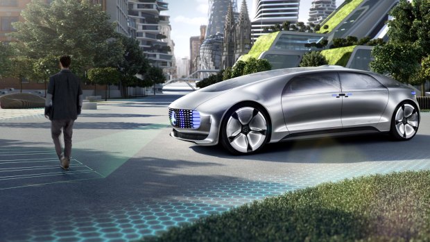 Artists impression of the Mercedes-Benz F015 - Luxury in Motion Driverless Car.