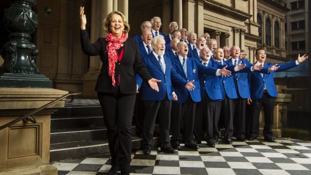 Soprano Yvonne Kenny and the Sydney Male Choir.