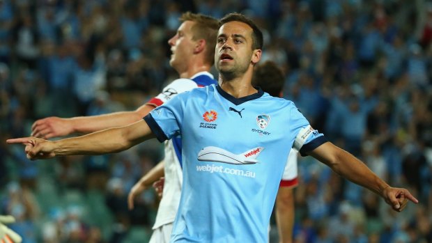 Sidelined: Sydney FC captain Alex Brosque will miss the rest of the Sky Blues' regular season.