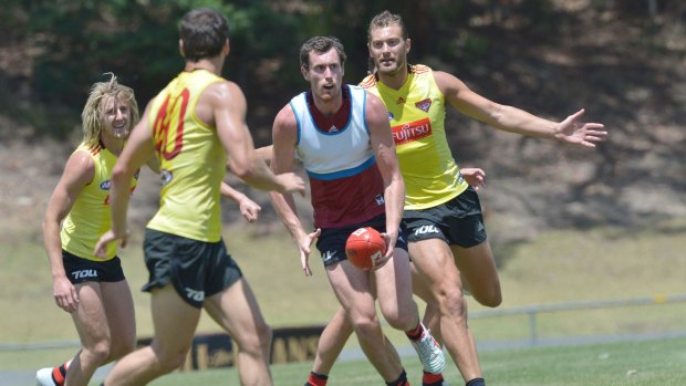 Hard work: Matthew Leuenberger is showing the results of his commitment at training.