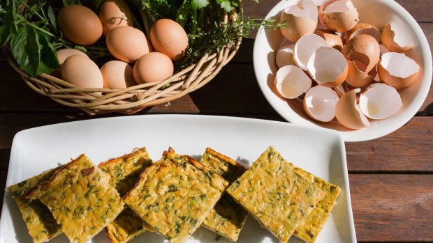 Emma Kain's vegetable and herb frittata.