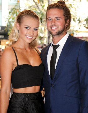Elyse Knowles and Josh Barker at Myer AW15, Myer, Melbourne.