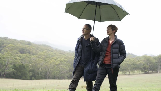 Richard Di Natale and his wife, Lucy Quarterman, on their farm.