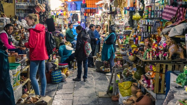 The colourful San Pedro market in Cusco. 