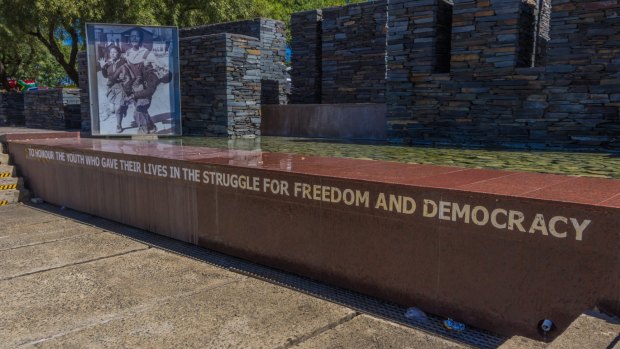 The Hector Peterson Memorial in Soweto pays tribute to those who died in the fight against apartheid.