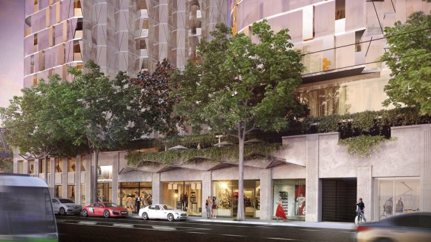 An artist's impression of the proposed development at 386-412 William Street.