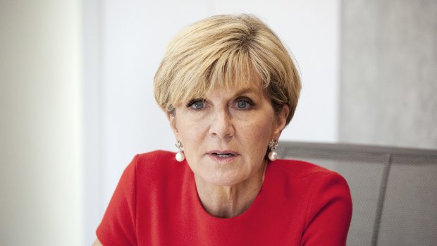 Foreign Minister Julie Bishop.