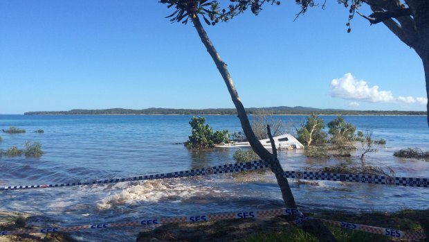 A sinkhole which emerged in Queensland over the weekend.