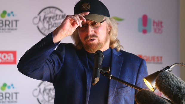 Barry Gibb, formerly of Bee Gees, is welcomed back to his home town on September 9, 2015 in Brisbane, Australia.
