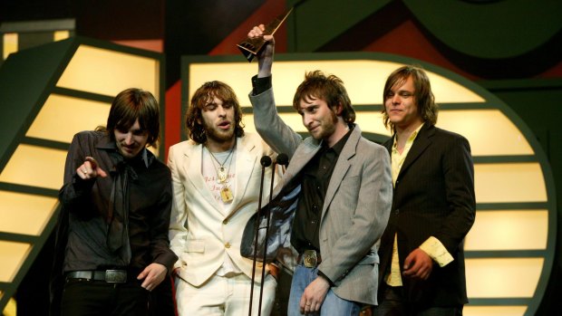 Jet, pictured at the 2004 Aria Awards, are enjoying each other's company again.
