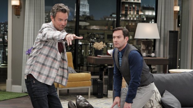 Version number five: Matthew Perry and Thomas Lennon in <i>The Odd Couple</i>.