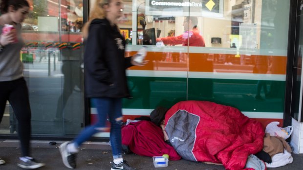 More people than ever are sleeping rough in Melbourne's CBD. 