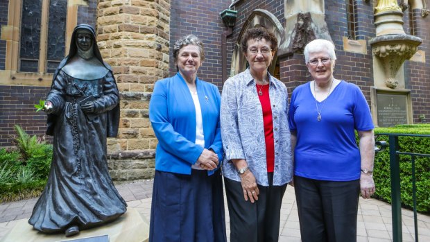 Sisters Louise Reeves, Marion Gambin and Catherine Shelton from the Sisters of St Joseph.