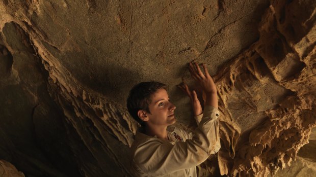 Researcher Katie Coleborn at Wombeyan Caves. 