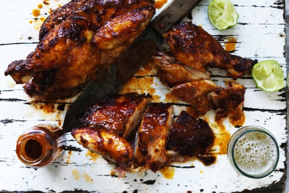 Neil Perry's sticky roast chicken.