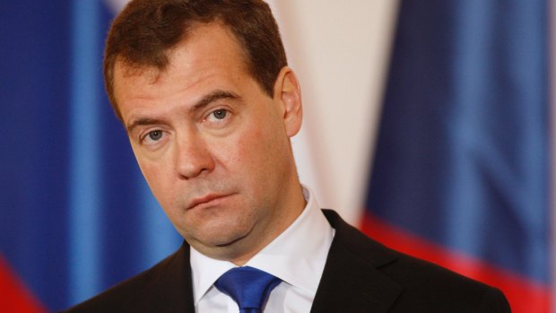 Licence ban: Russian Prime Minister Dmitry Medvedev.
