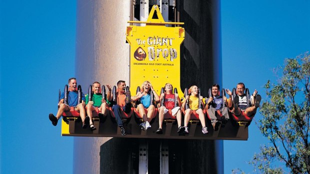 The east side of the Giant Drop at Dreamworld on the Gold Coast has reopened.