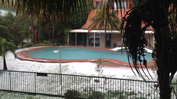 A pool in Alexandria looking more like it belongs at a ski resort.