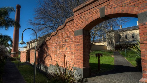 'Haha walls' were built into the hill at the asylum. 