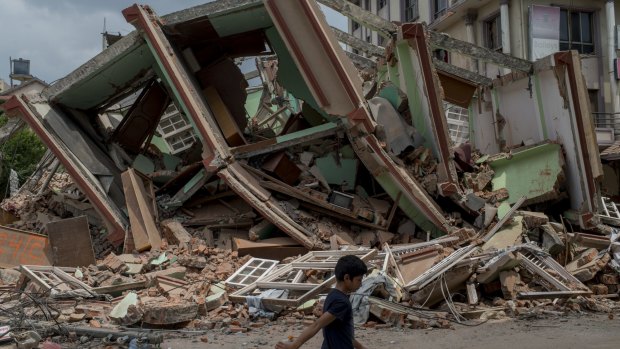 Rubble in Kathmandu after the second earthquake.