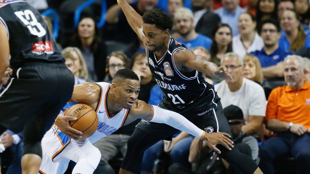 Melbourne United were one of the big winners of the year after taking centre stage against Oklahoma City and almost beating the star-studded line-up, which included Russell Westbrook (pictured).