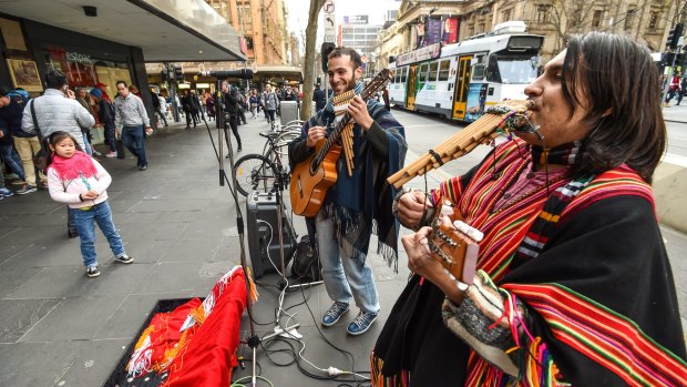 Buskers are going to be banned from using amplifiers when performing on Swanston Street.