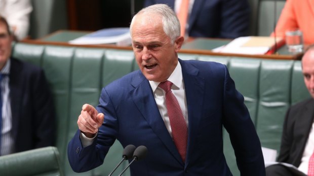 Prime Minister Malcolm Turnbull in question time  on Monday.