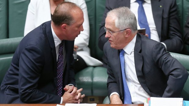 Immigration Minister Peter Dutton and Prime Minister Malcolm Turnbull.