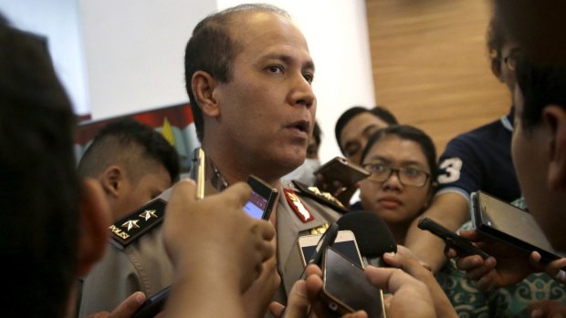 Indonesian police spokesman Major-General Boy Rafli Amar addresses the media in Jakarta in July, after wanted Islamist militant Santoso was shot dead in Sulawesi. 