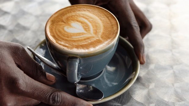 A coffee served with love at Dumu Balcony Cafe.