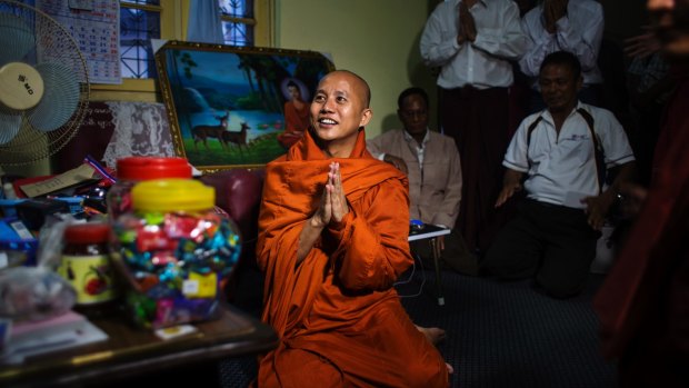 Ashin Wirathu, an ultra-nationalist Buddhist monk, at Thein Taung Monastery in Taunggyi, Myanmar. 