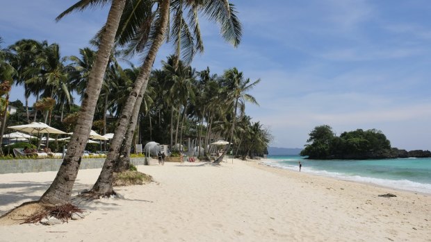 The beach at Mövenpick Resort Boracay. 
