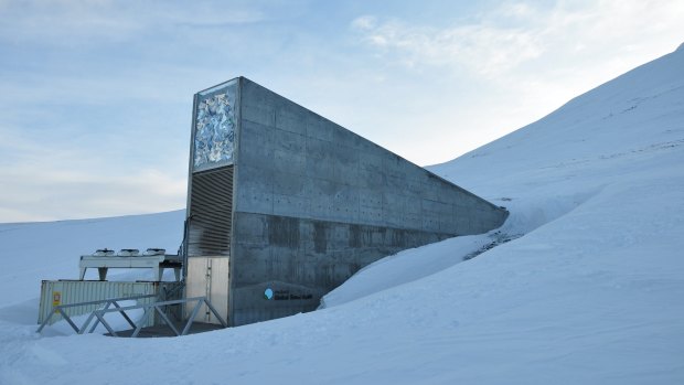 The seed vault was made to protect Earth's crop seeds against the worst cataclysms of nuclear war and disease. 
