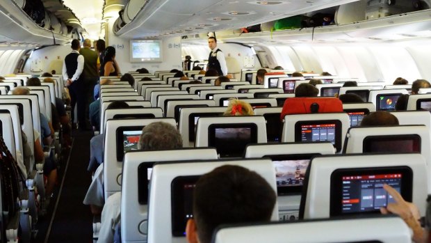 We'll never complain about flying long-haul in economy class again.