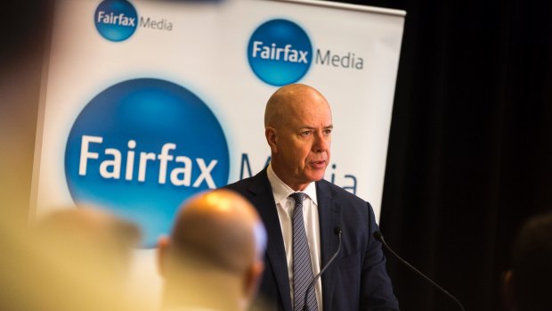 Fairfax Media chief executive Greg Hywood. Revenue in Metro Media declined 11 per cent in the first 17 weeks of 2017.  