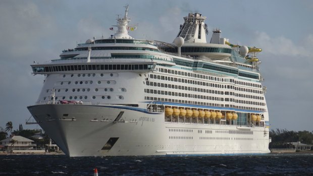 Adventure of the Seas arrives  at Port Everglades in Florida.