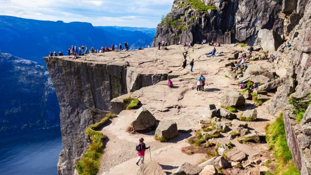 Once on the high plateau, which was named in olden times by fiord travellers as Hyvlatanna (planed tooth), a stunning vista unfolds, wreathed in Norway's particular brand of cold, clear air.