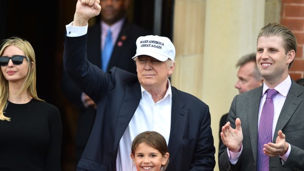 Donald Trump arrives at his Turnberry Resort and golf course in Ayr, Scotland, in the wake of the Brexit vote, which he called Britons taking "back control of their country".