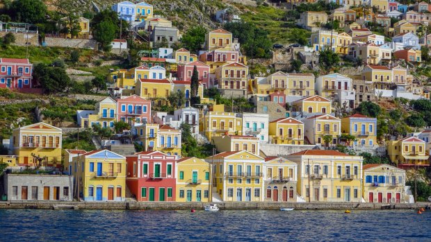 Symi, Greece. The Greek Islands are a good spot to visit during Europe's quiet season.