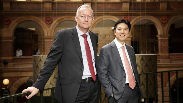 Aveo Group chief executive Geoff Grady and chairman Seng Huang Lee.