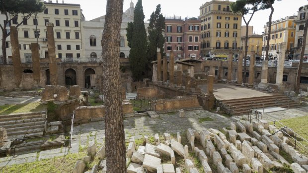 "Now visitors see a hole": The ancient Campus Martius, where Julius Caesar is believed to have been killed.
