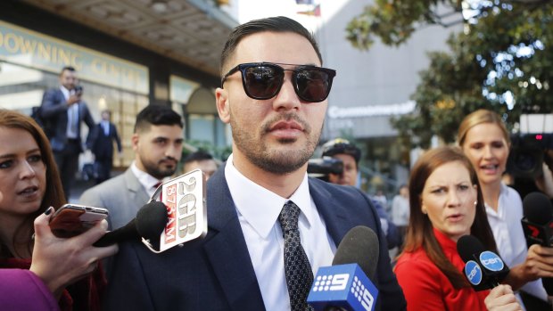 Salim Mehajer leaves Downing Centre Local Court on Wednesday.