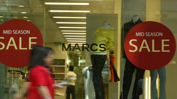 Myer has acquired two of its most popular brands, Marcs and David Lawrence, which collapsed in February.
