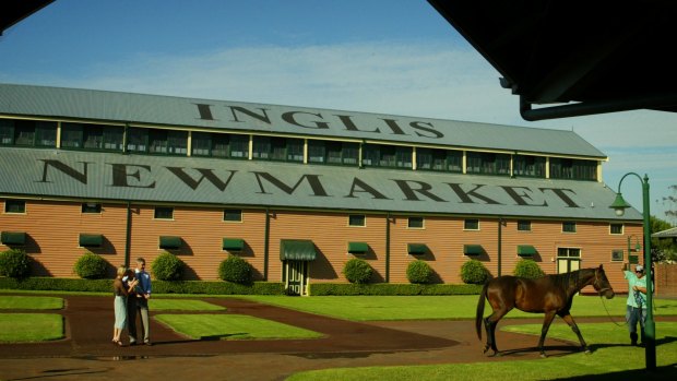 The Inglis family, who have sold horses in Randwick for over 100 years, in front of their old stables. 