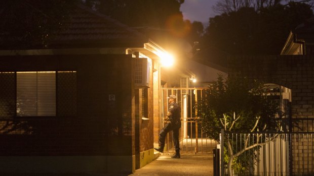 Police searched the Wiley Park home on Tuesday evening, as investigations continue into Hedi Ayoub's death. 